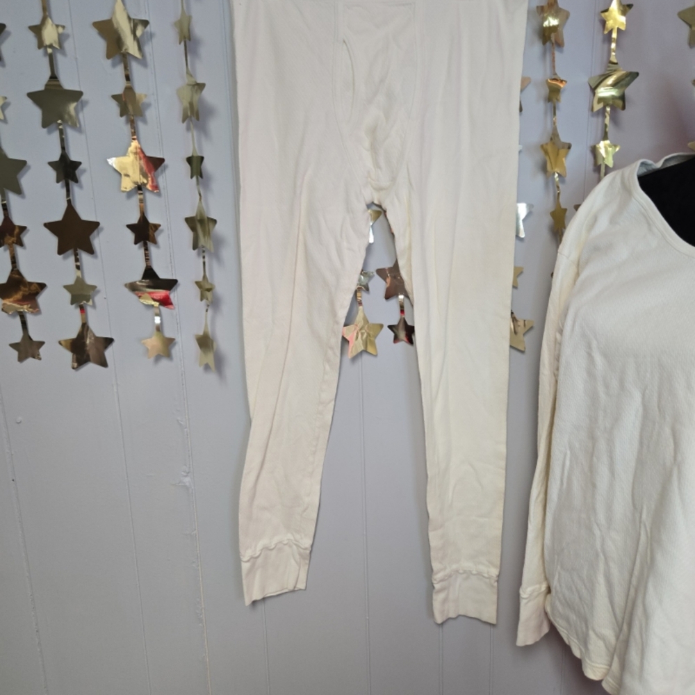 Mens 100% cotton CONTTONIQUE LONG JOHN thermal set - Picture 3 of 6